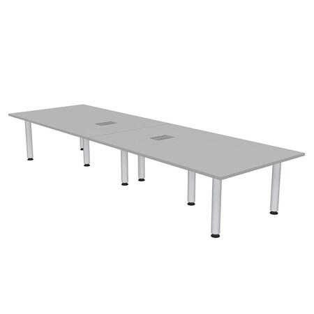 Skutchi Designs 45 in W, 144 in L, 29 in H, Engineered Wood Top, Grey H-REC-48143PT-01-EL